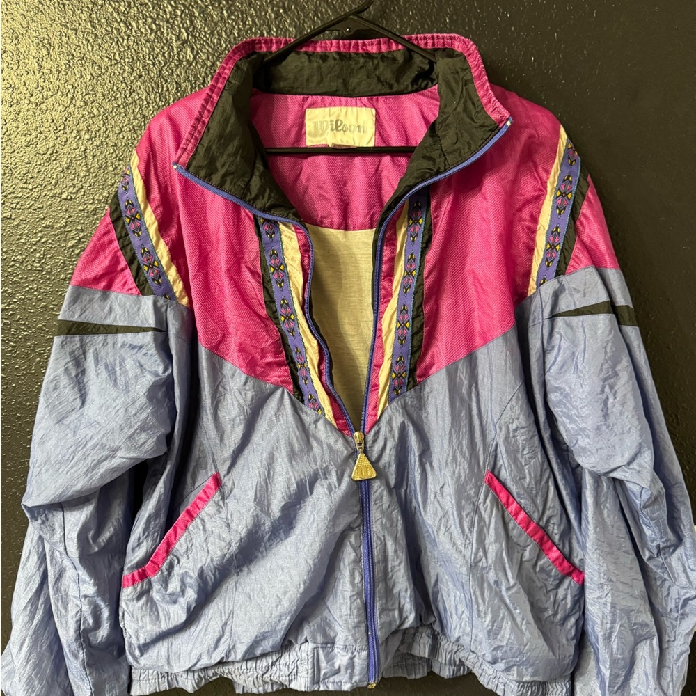 Wilson Vintage 90s Women's Vintage Colorblock Windbreaker Jacket Pink & Lavender